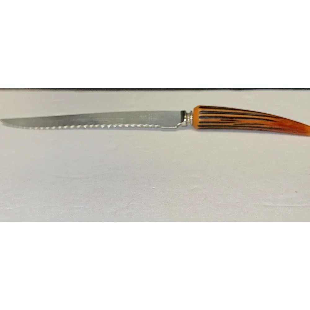Parker & Son Rippledge Carving Knife Bakelite Handle Stainless Steel England